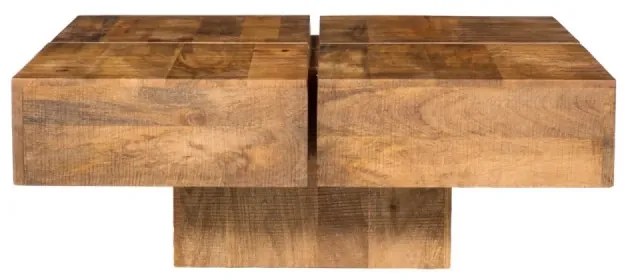 furniture-nabytek.cz - Masívny konferenčný stolík Amberley z mangového dreva, lakovaný, prírodný – 80×80 cm