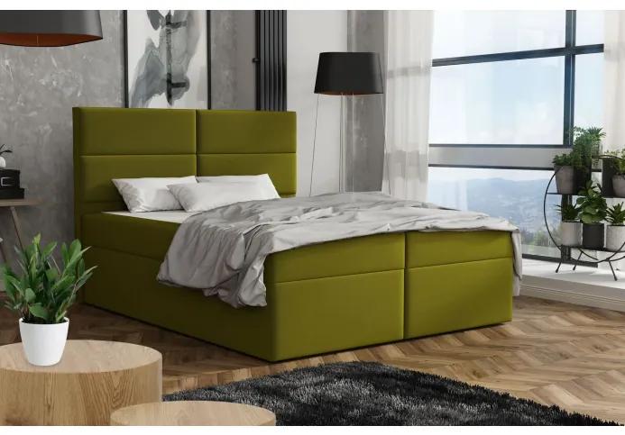 Elegantná posteľ 120x200 ZINA - zelená