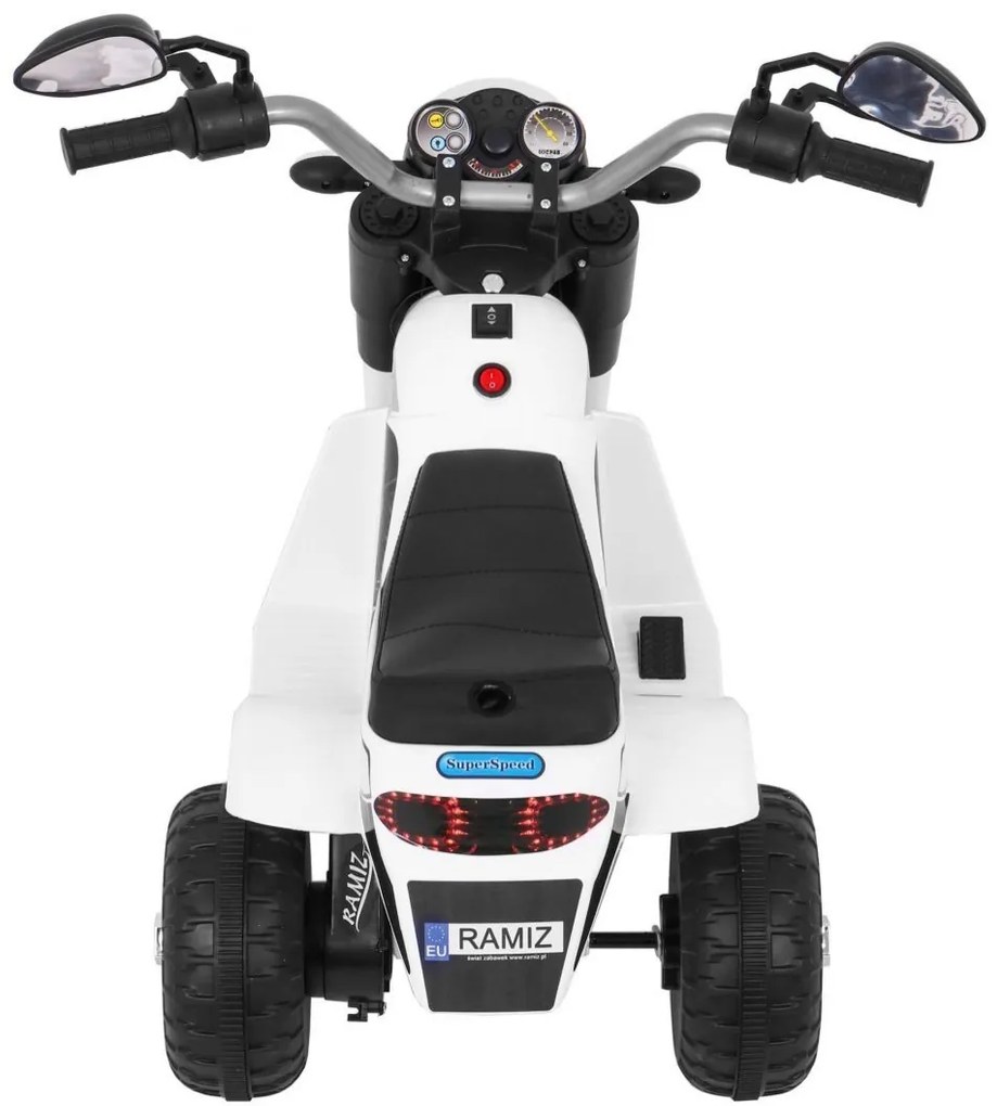 RAMIZ ELEKTRICKÁ MOTORKA MINIBIKE - BIELA - 1x 6V - 6V/4,5Ah - 2022
