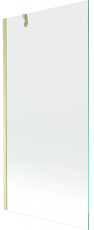 Mexen Next, 1-krídlová vaňová zástena 90 x 150 cm, 6mm číre sklo, zlatá matná, 895-090-000-00-00-55