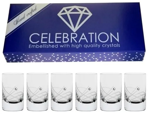 Celebration crystals Poháre na destiláty CRYSTALS MODERN 30 ml, 6 ks