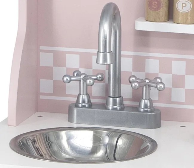 Detská kuchynka Viga 44046 PolarB strieborná / ružová
