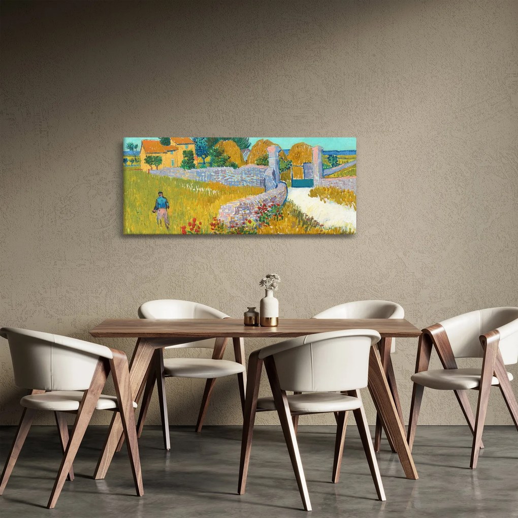 Obraz - Vincent van Gogh, Farmhouse in Provence, reprodukcia (120x50 cm)