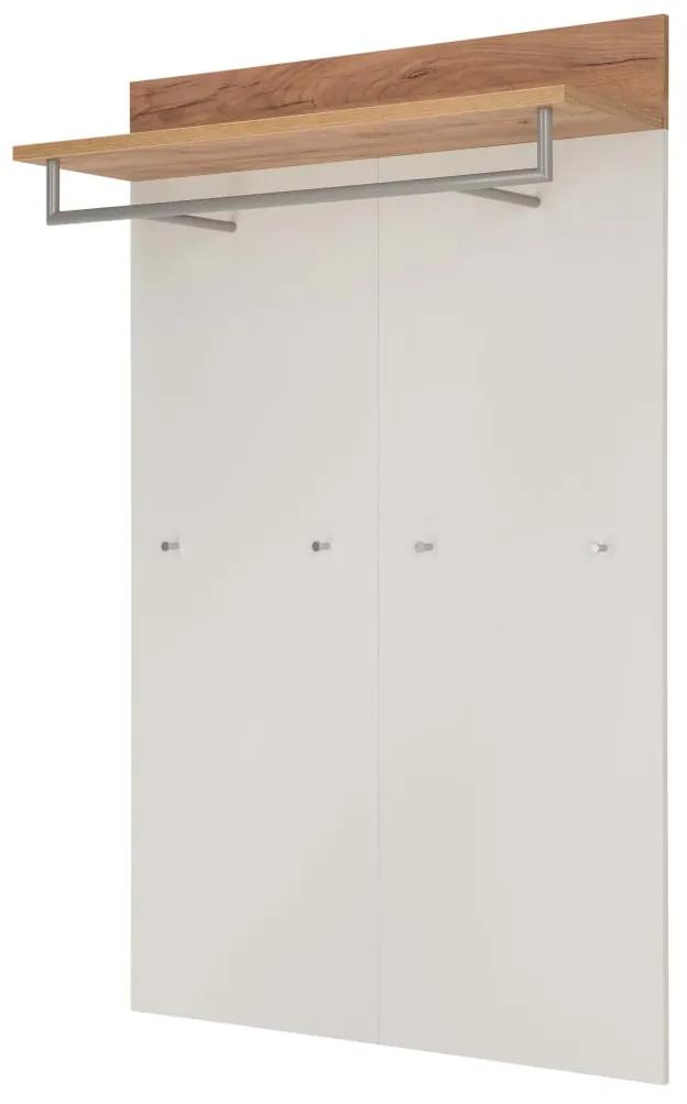 Germania Vešiakový panel Topix 96x29x147 cm biely a dubový
