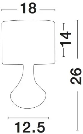 Rustikálna stolová lampa Rosia 18 biele