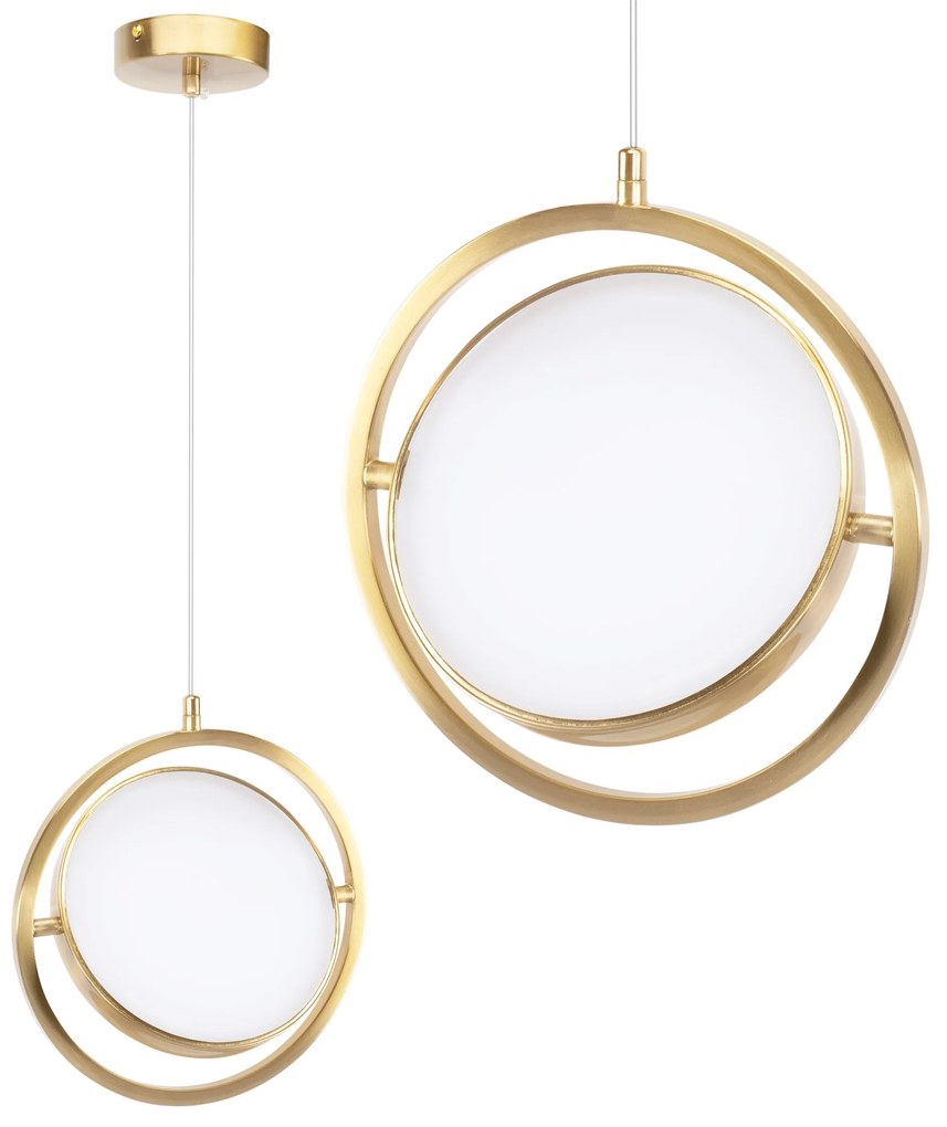 Toolight Toolight, závesné LED svietidlo 26cm, 4000K, APP1791-CP, zlatá matná, OSW-06068