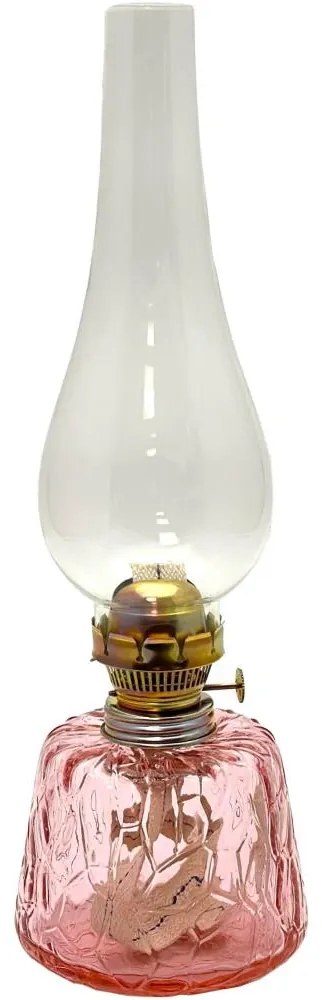 Petrolejová lampa POLY 38 cm ružová