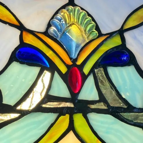 Lampa s retiazkami Tiffany vitráž kolekcia BLUE Ø36*60