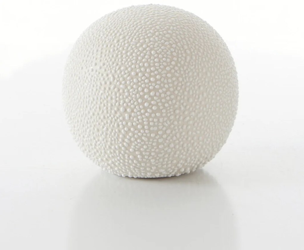 DEKORAČNÁ GUĽA RISO 8X7 CM KRÉMOVÁ