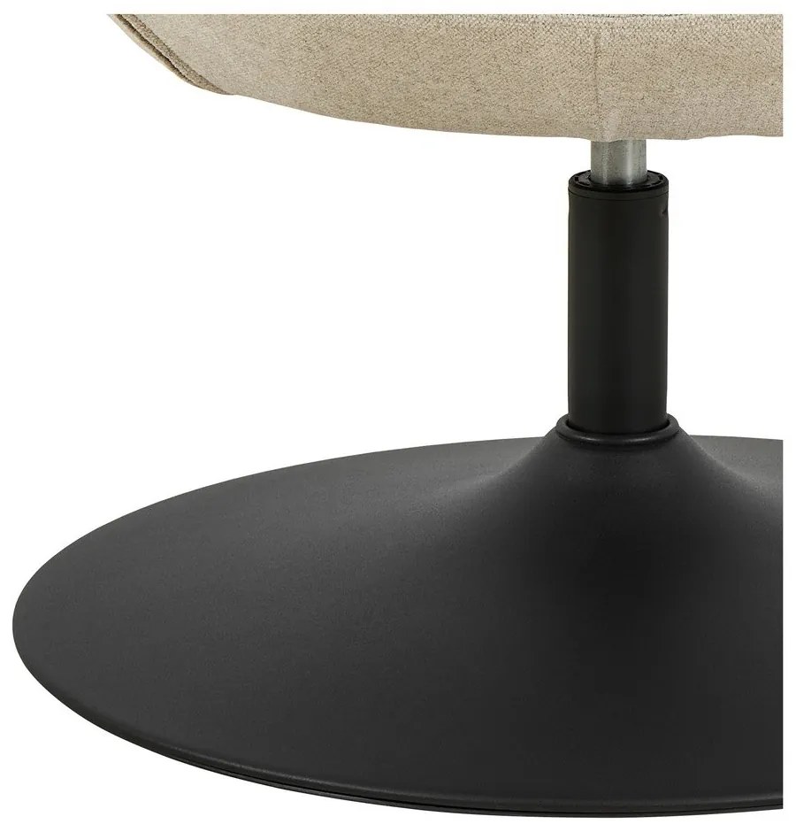 Béžové otočné ženilkové kreslo Center – Actona