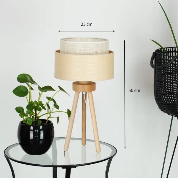 Brilagi - Stolná lampa ARIZONA BOHO 1xE27/15W/230V béžová