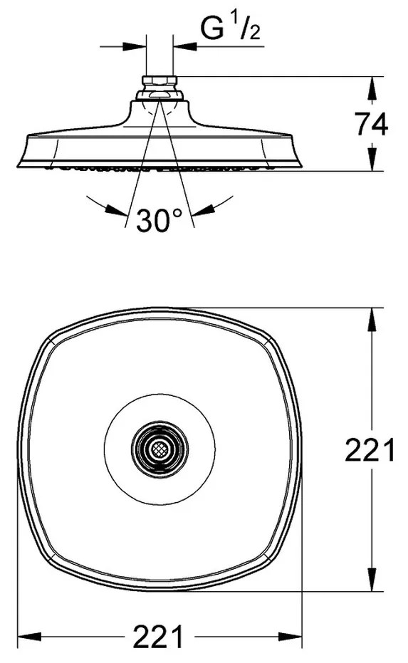 GROHE GROHE Grandera 210 - Hlavová sprcha s jedným prúdom, Warm Sunset 27974DA0