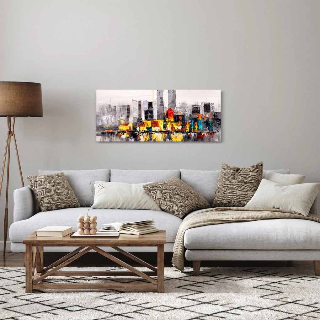 Obraz - Maľba veľkomesta (120x50 cm)