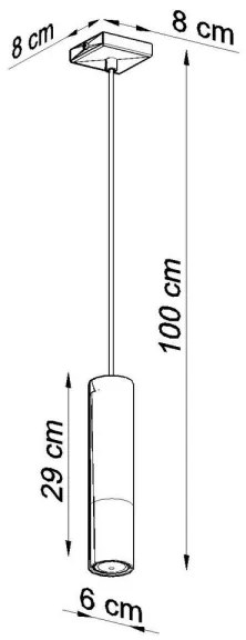 Sollux SL.0940 - Luster na lanku LOOPEZ 1xGU10/10W/230V čierna/chróm