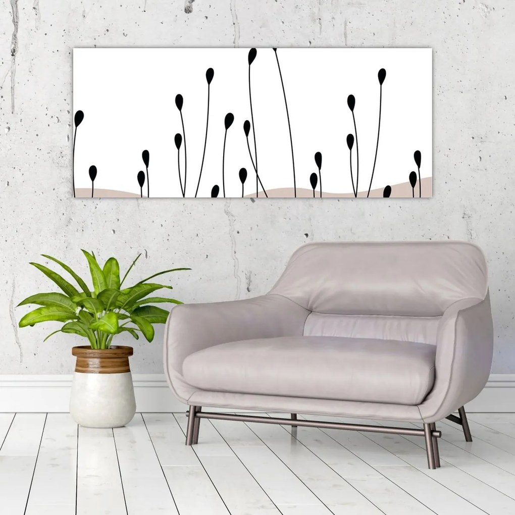 Obraz - Grafická lúka N⁰1 (120x50 cm)