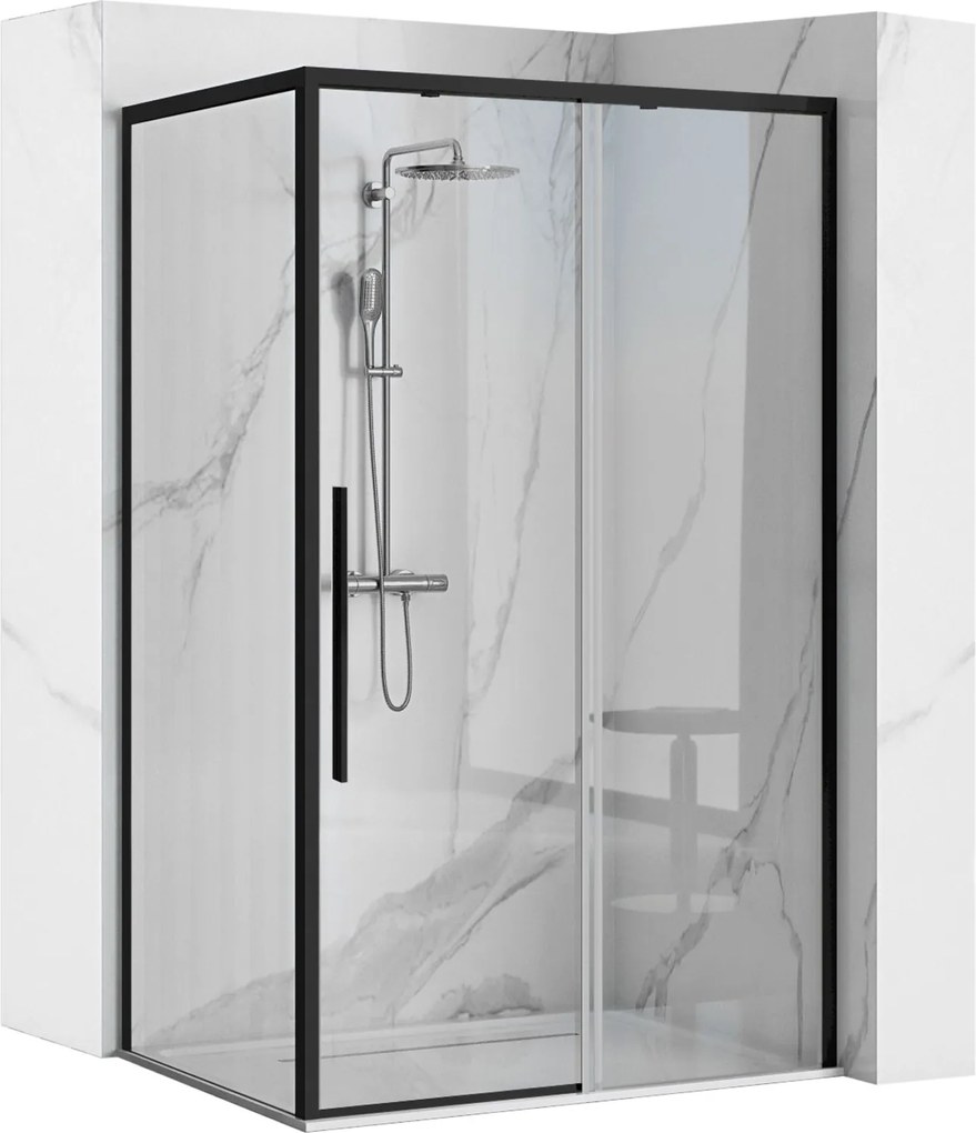 Rea Rea, Sprchovací kút SOLAR BLACK MAT 90x90, KPL-K6412