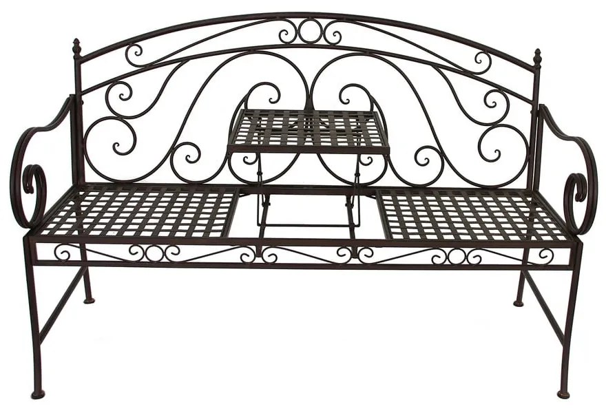 Čierna kovová záhradná lavica Saket - Garden Pleasure