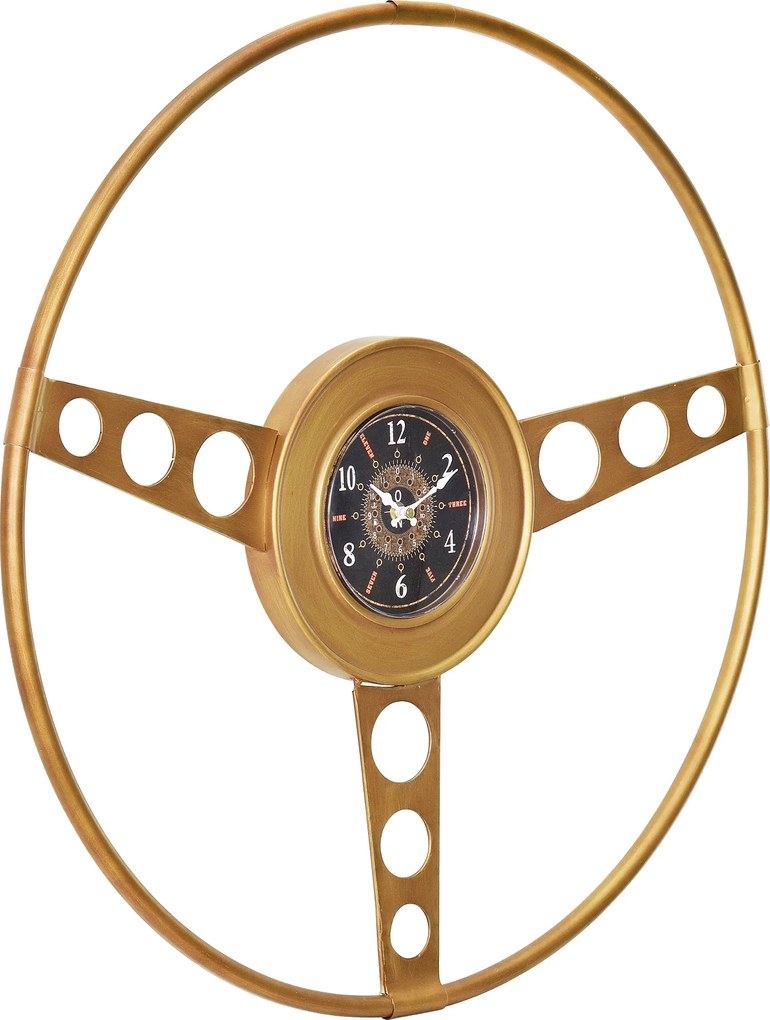 [en.casa]® Nástenné hodiny Oldtimer volant - analógové - 68 x 5,5 x 68 cm - farebné