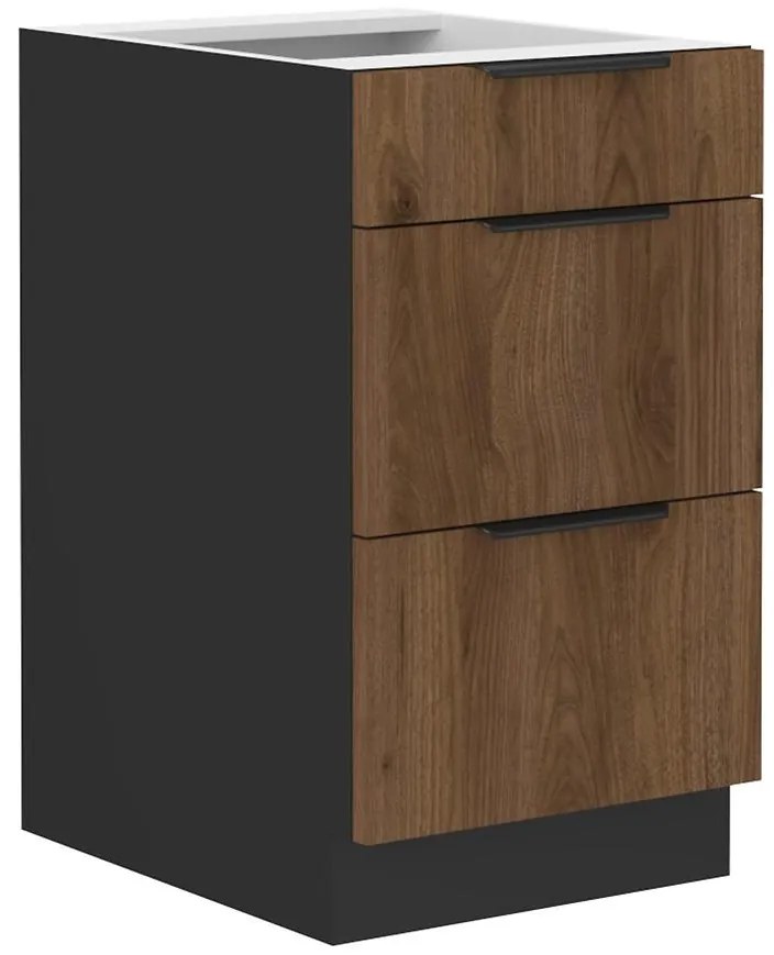 Kuchynská skrinka Monza orech okapi 40d 3s bb