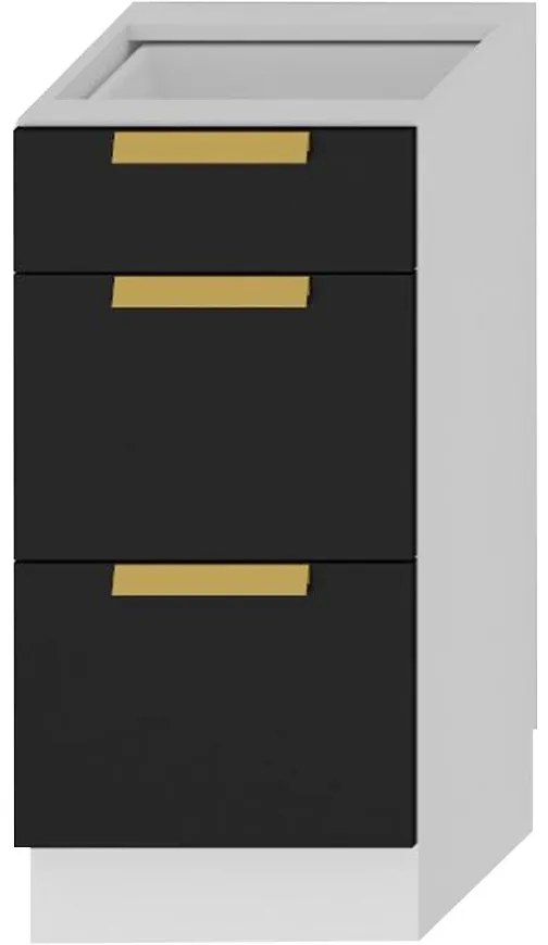 Kuchynská skrinka Denis d40s/3 čierna mat/biela