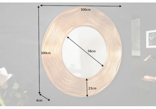 Zrkadlo 40697 Ø100cm gold  - Komfort-nábytok