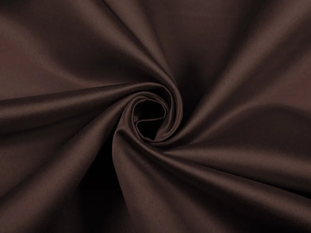 Biante Saténový behúň na stôl polyesterový Satén LUX-L042 Čokoládovo hnedý 35x140 cm