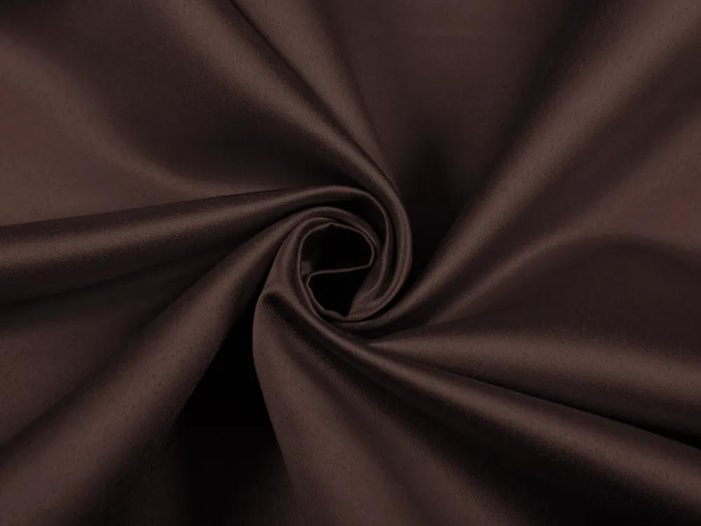 Biante Saténový záves LUX-L042 Čokoládovo hnedý 140x180 cm