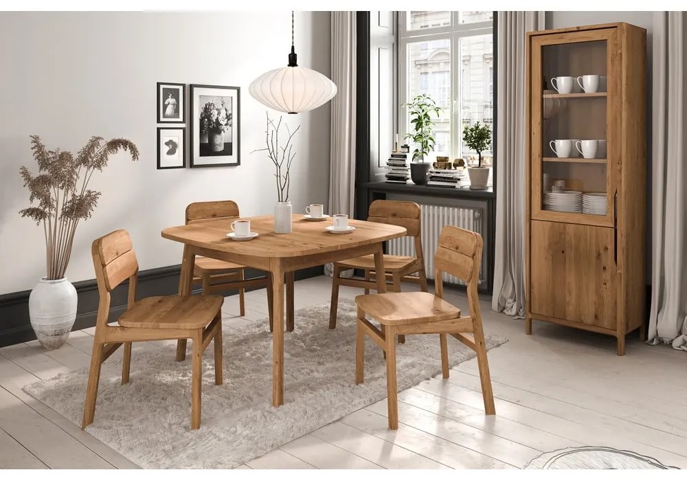 Jedálenský stôl z dubového dreva v prírodnej farbe 90x180 cm Twig – The Beds