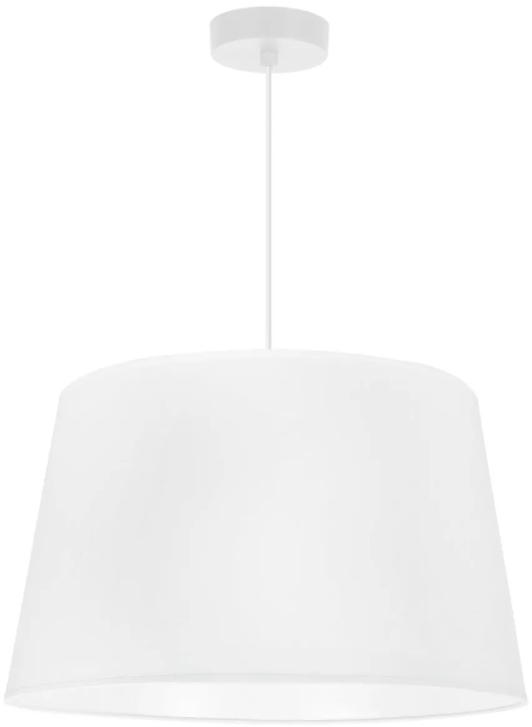 Závesné svietidlo Gaja, 1x biele textilné tienidlo, (fi 44cm), w