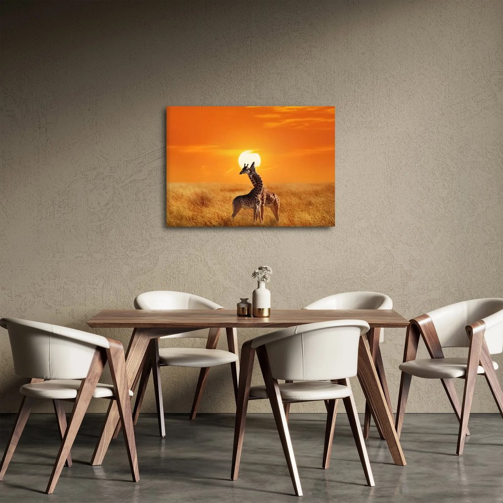 Obraz - Žirafy v národnom parku Serengeti (70x50 cm)