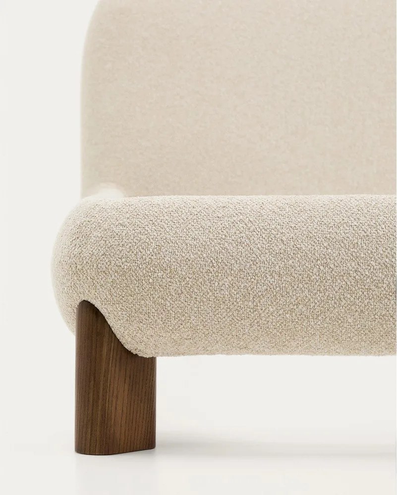 Béžová čalúnená dvojlôžková posteľ bez roštu 160x200 cm Odina – Kave Home