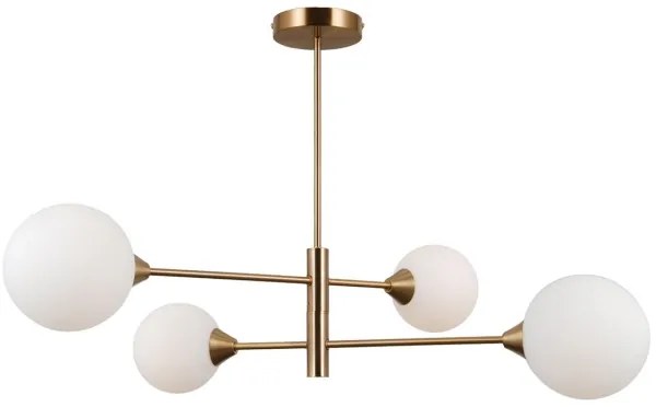 ITALUX PND-55342-4-HB - Luster na tyči EVORA 4xG9/5W/230V mosadz