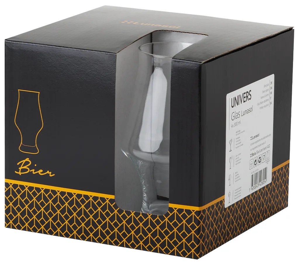 Poháre na pivo 300 ml set 4 ks - Univers Glas Lunasol - 321974