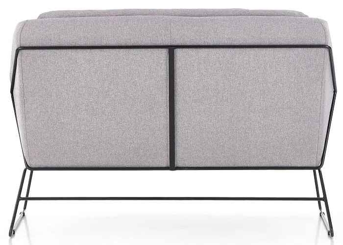 Pohovka Soft II XL, dvojsedák, sivá / čierna