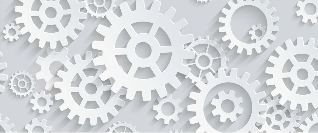 Obraz - Ozubené kolieska (120x50 cm)