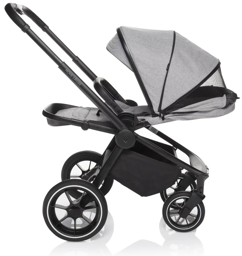 Zopa športový kočík MOVE CROSS + nánožník a pláštenka - silver grey /silver