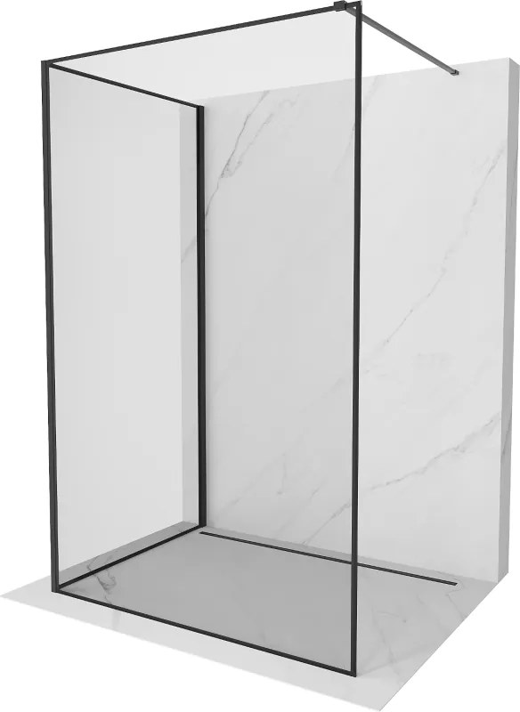 Mexen Kioto sprchová stena Walk-in 100 x 70 cm, čierny vzor, čierna - 800-100-212-70-70-070