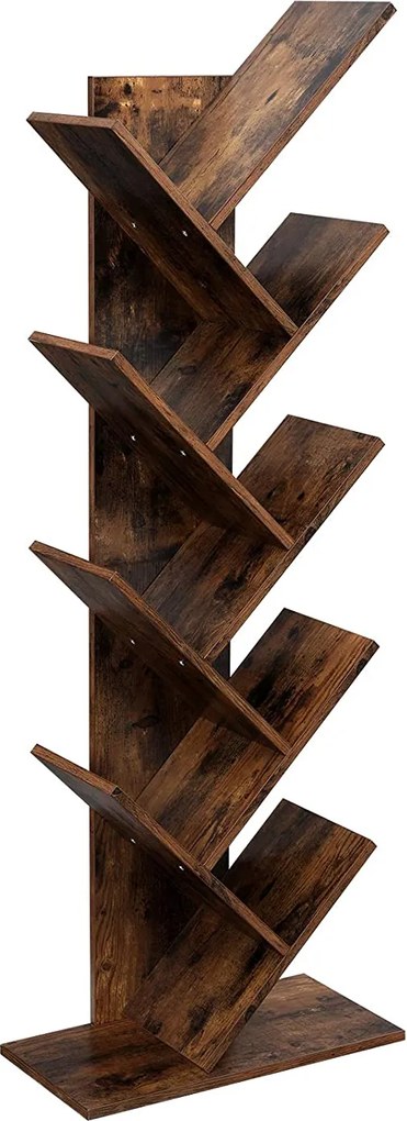 Knižnica VASAGLE Letta hnedá/čierna