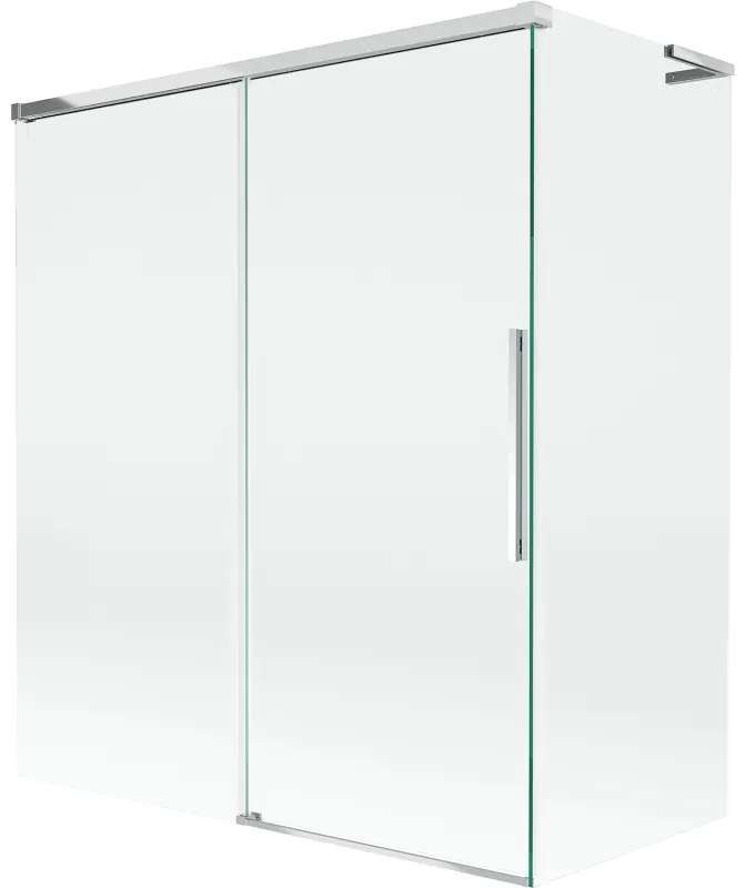 Mexen Rox, L posuvná 2-krídlová vaňová zástena 140 + 70 x 150 cm, 8mm číre sklo, chrómový profil, 8C9L-140-070-01-00