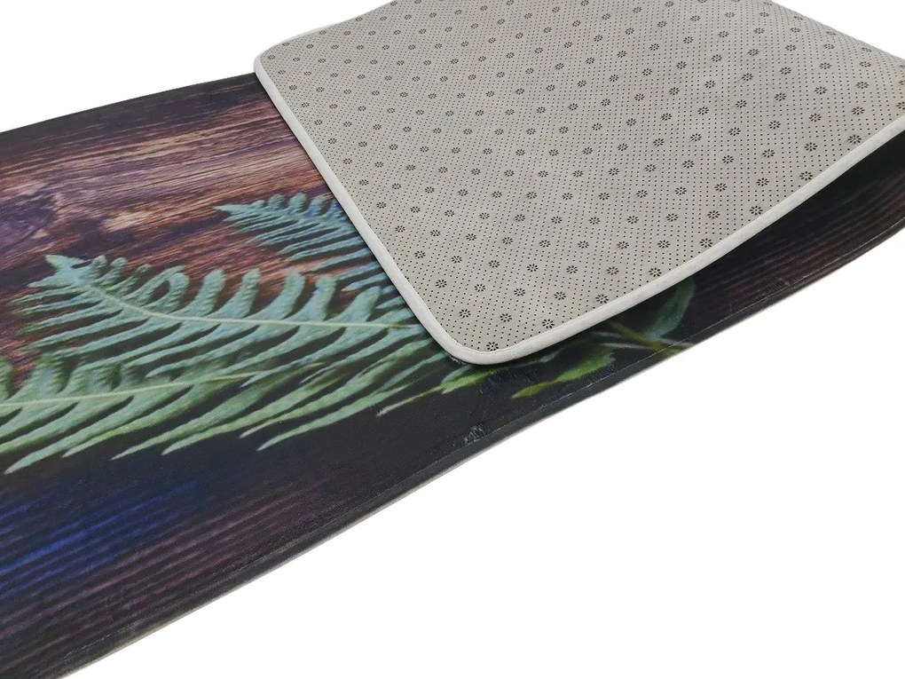 Apextextil, TRHÁK: Protišmyková 3D predložka Papradie, 60x180, viacfarebná, kúpeľňa