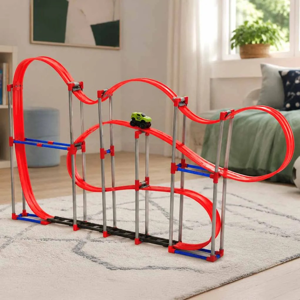 KIK Magnetická antigravitačná autodráha XL 123 cm, 120 dielov