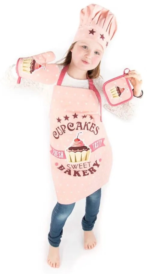 Bavlnená detská kuchynská súprava 4 ks Cupcakes - Tiseco Home Studio