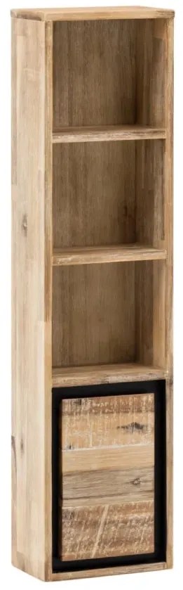furniture-nabytek.cz - Masivní závěsná polička Jolo z akáciového dřeva, lakovaná, přírodní barva – 25×15×100 cm