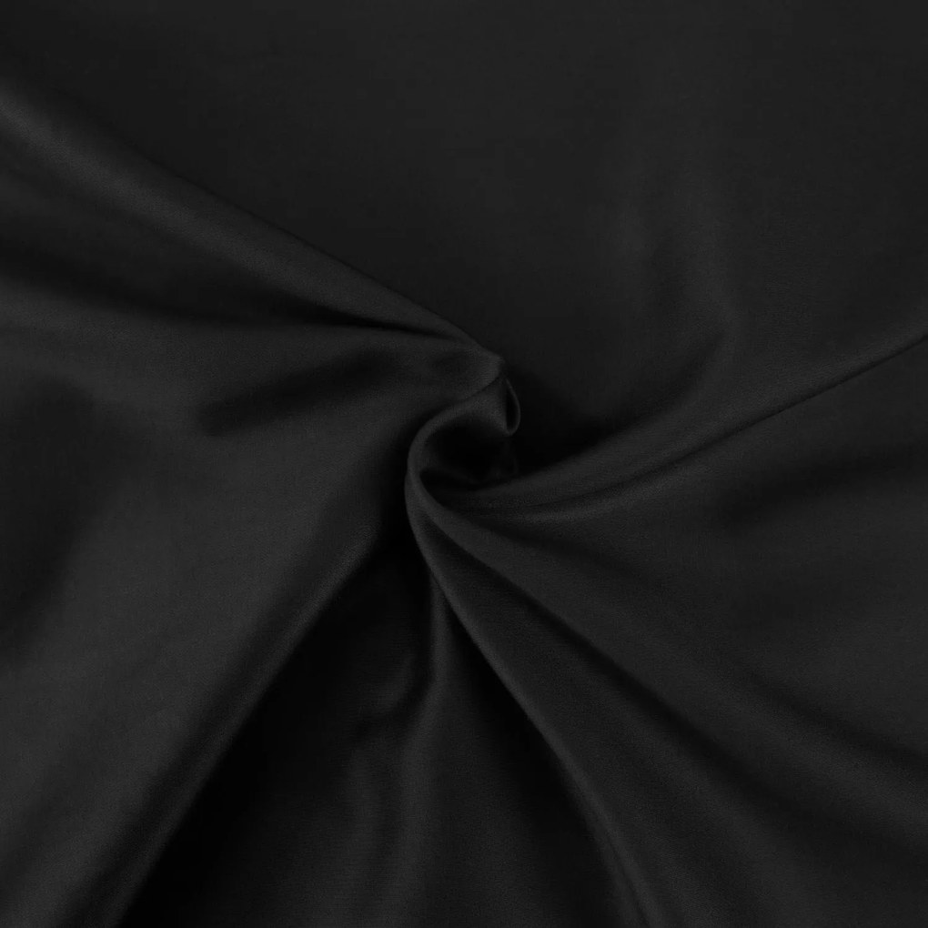 SATÉNOVÉ OBLIEČKY SATINLOVE CLASSIC 180X200 CM, 2KS 70X80 CM ČIERNE