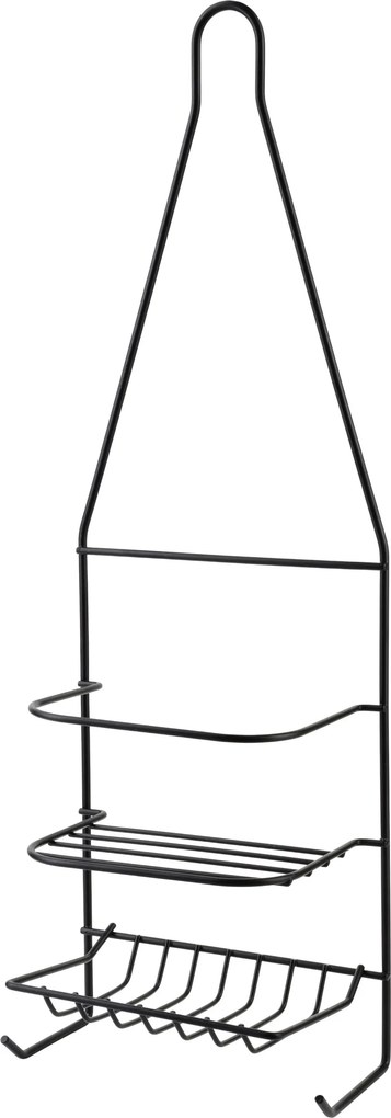 Kúpeľňová polička CARL BLACK 15x46 cm čierna