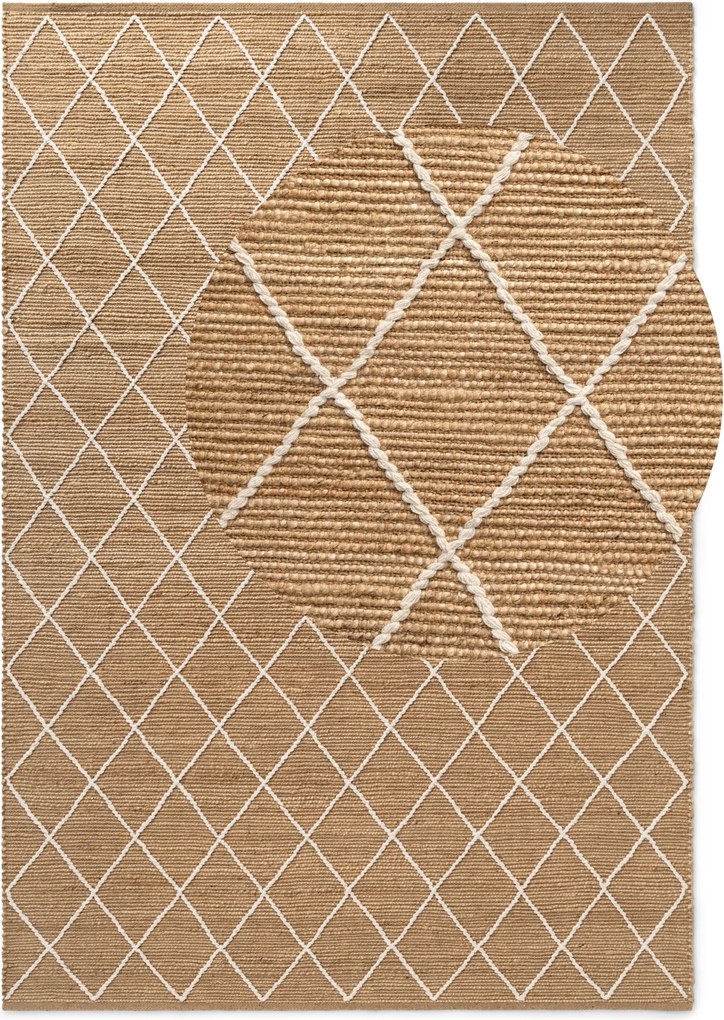 Hanse Home, Kusový koberec Kunu 106208 Natural Gold White, 160x230, béžová, chodba / predsieň