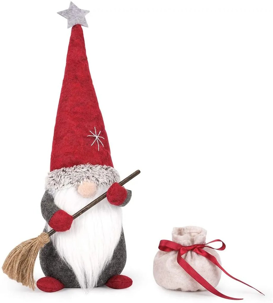Tutumi, vianočný trpaslík 46cm YX051, červená-biela, CHR-09904