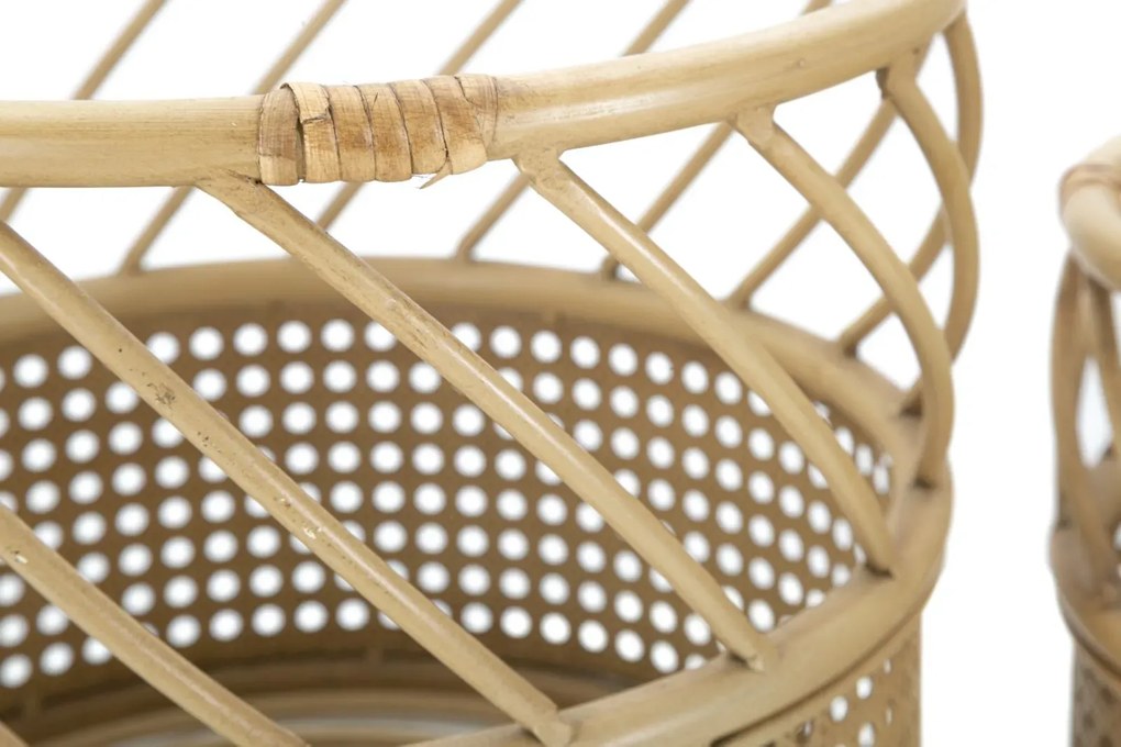 Sada 2 ks proutěných obalů na květináč Panama hnědá