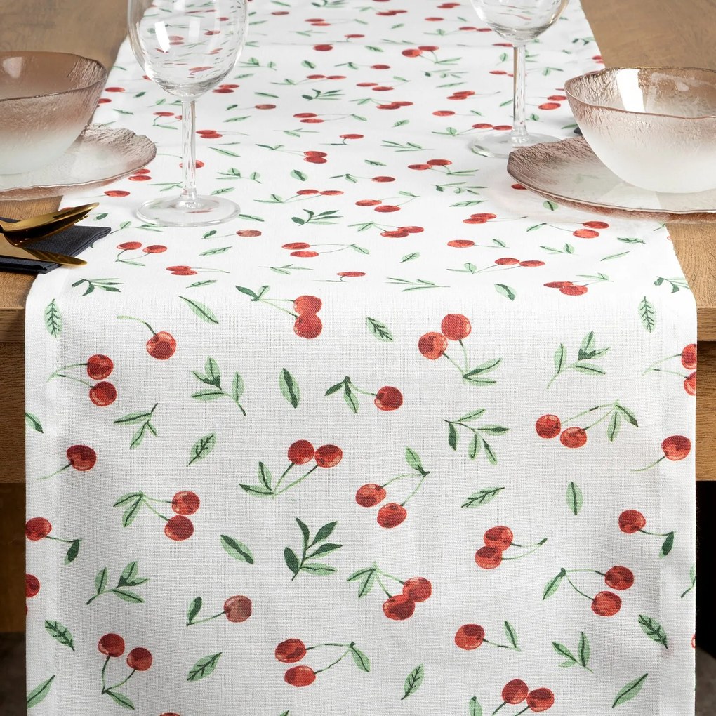 BEHÚŇ NA STÔL CHERRY 40X140 CM VZOROVANÝ