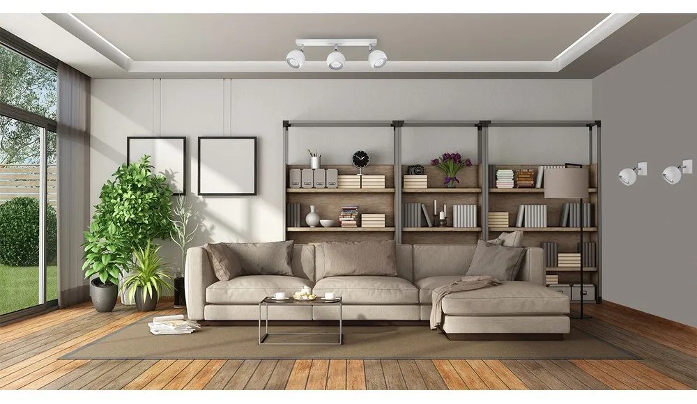 Biele nástenné svietidlo Sollux Ollo